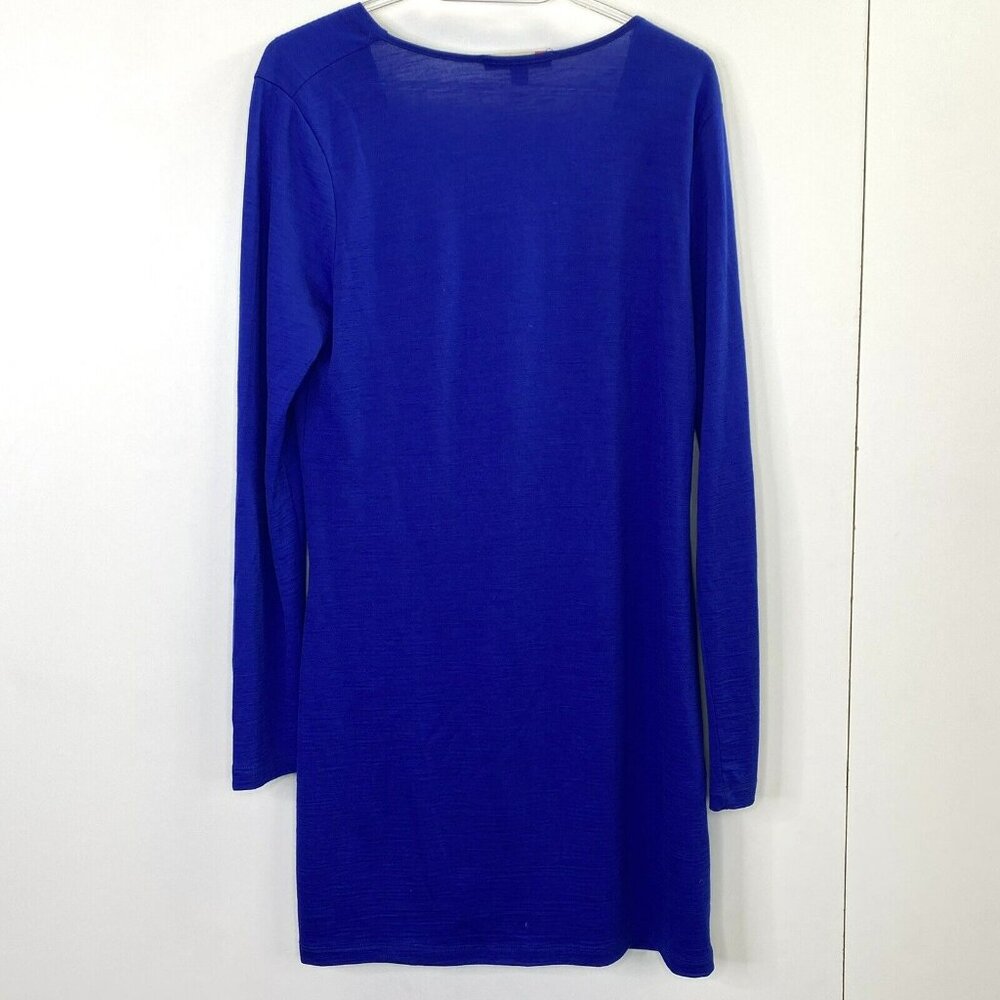 ISLA New Zealand Tunic Top Shirt Dress Womens Medium 100% Merino Wool Blue - Picture 4 of 4